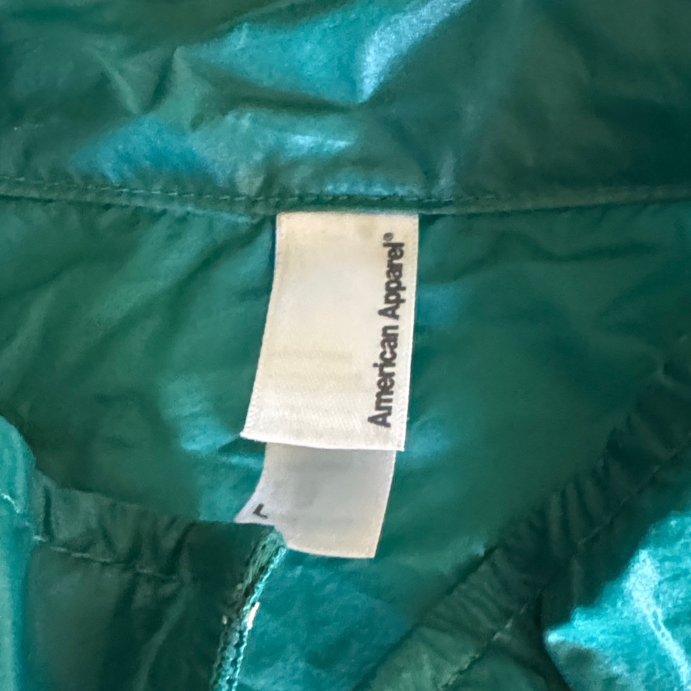 American apparel Emergency, lightweight rain jacket size large